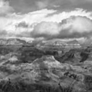 The Grand Canyon Bw 2 Art Print