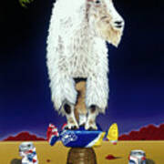 The Intoxicated Mountain Goat Art Print