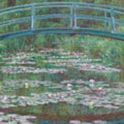 Claude Monet The Japanese Bridge Water Lily Pond Water Irises Poster 18x12 inch 