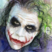 The Joker Watercolor Art Print