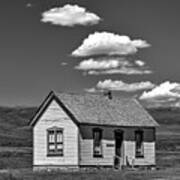The Little House B And W Art Print