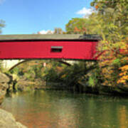 The Narrows Covered Bridge - Sideview Art Print