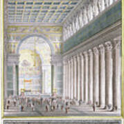 The Nave, Apse, And Crossing Of A Cathedral For Berlin Art Print