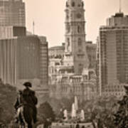 The Parkway In Sepia Art Print