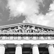 The Parthenon In Nashville Tennessee Black And White 2 Art Print
