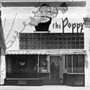 The Poppy, Coffee Shop, Fountain, Alvarado Street, Monterey Circa 1940 Art Print