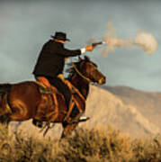 The Sharp Shooter Western Art By Kaylyn Franks Art Print