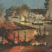 The Splendid Naval Triumph On The Mississippi, April 24th, 1862 Art Print