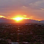 The Sunset From Papago Park Phoenix Arizona Az 2 Art Print