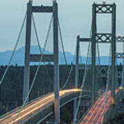 The Tacoma Narrows Bridge At Dusk Art Print