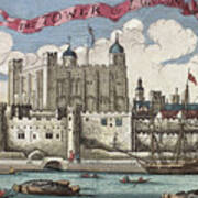 The Tower Of London Seen From The River Thames Art Print