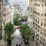 The View From Montmartre Steps, Paris France 2 Art Print