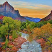 The Watchman And The Virgin River Art Print