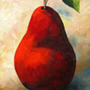 The Wine Red Pear Art Print