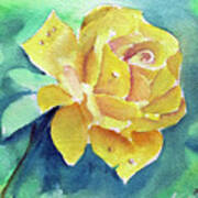 The Yellow Rose Art Print