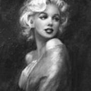 Theo's Marilyn Ww Bw Art Print