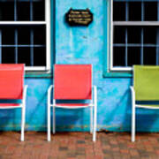 Three Chairs And Two Windows Art Print