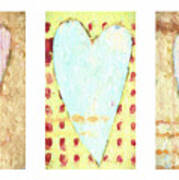 Three Hearts Triptych Art Print