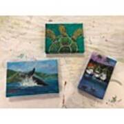 Three New Miniature Paintings I Did Art Print