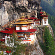 Tigers Nest Bhutan Art Print