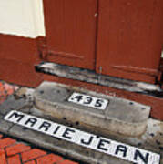 Tile Inlay Steps Marie Jean 435 Wooden Door French Quarter New Orleans Art Print