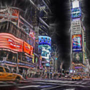 Times Square Night Art Print