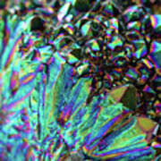 Titanium Rainbow Quartz Cluster Close Up #3 Art Print