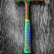 Tools On Wood 63 On Bw Art Print