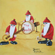 Top Santa Band Art Print