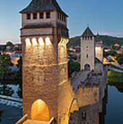 Tower Bridge - Pont Valentre - Cahors France Art Print