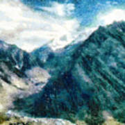 Towering Himalayan Mountains Art Print