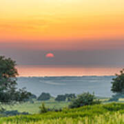 Sicilian Countryside At Sunset Art Print