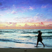 Treasure Coast Florida Seascape Dawn D6 Art Print
