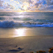 Treasure Coast Florida Sunrise Seascape B7 Art Print