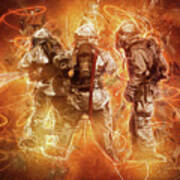 Tribute To America's Firefighters 1 Art Print