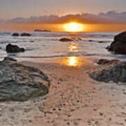 Trinidad State Beach Sunset Art Print