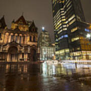 Trinity Church John Hancock Tower Boston Ma Art Print