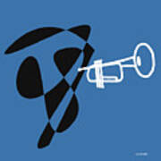 Trumpet In Blue Art Print