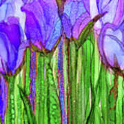 Tulip Bloomies 2 - Purple Art Print