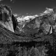 Tunnel View Black And White Art Print