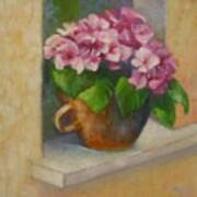 Tuscan Flower Pot Oil Painting Art Print