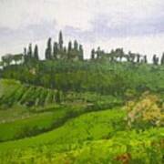 Tuscan Villa Hillside Art Print