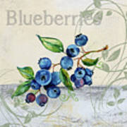 Tutti Fruiti Blueberries Art Print