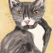 Tuxedo Cat With Attitude Art Print