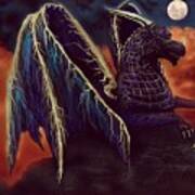 Twilight Storm Dragon Art Print