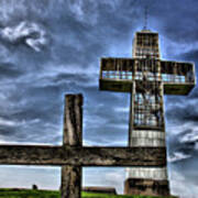 Two Crosses On The Hill Art Print