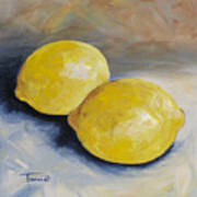 Two Lemons Art Print