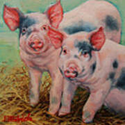 Two Little Pigs Art Print