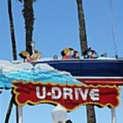 U-drive Boat Sign Art Print