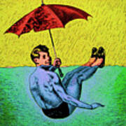 Umbrella Man 3 Art Print